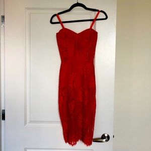 REVOLVE Lovers and Friends Sexy Red Lace Dress